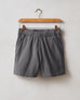 Women's Side Slit French Terry Short - Dark Charcoal